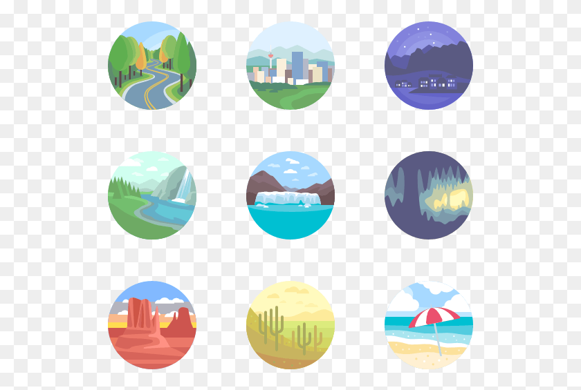 529x505 Landscapes Landscape Icons, Sphere, Outdoors, Nature HD PNG Download