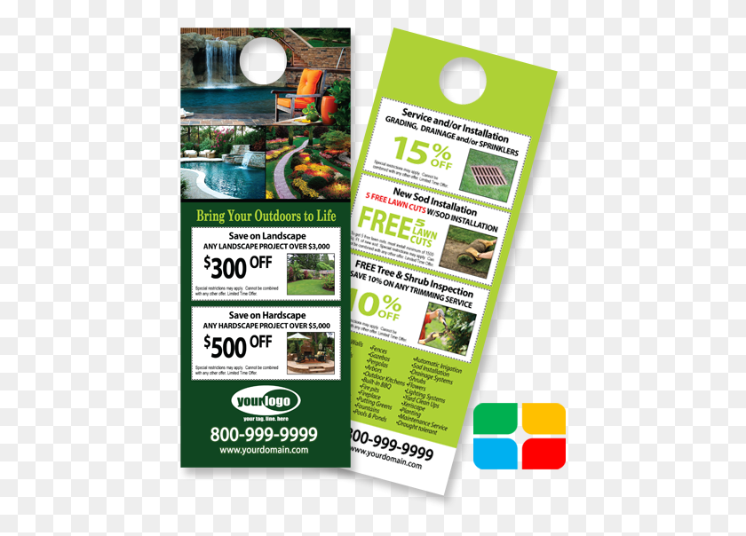 441x544 Landscaping Door Hangers La010001 Sc 1 St Landscaping Hardscape Flyer, Advertisement, Poster, Paper HD PNG Download