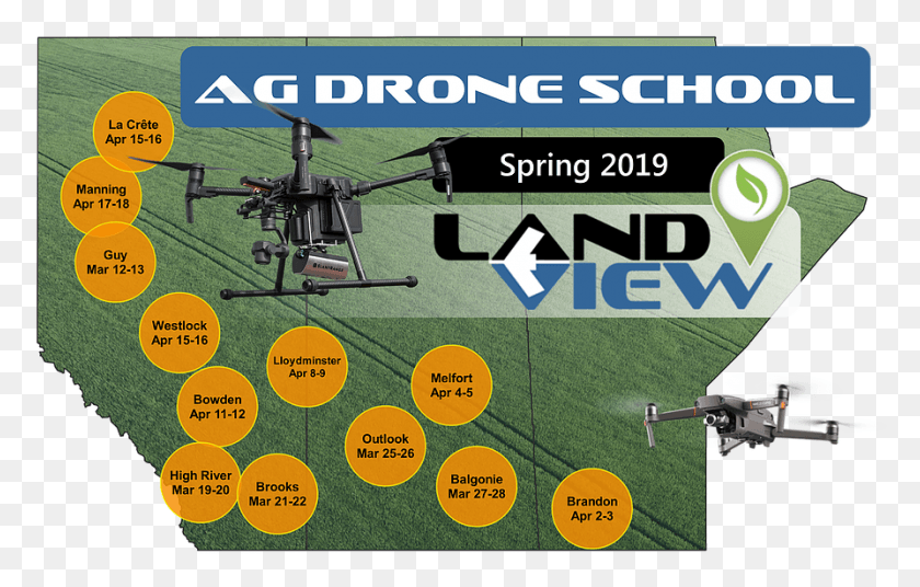 894x546 Landview Ag Drone School 2019 Весенняя Модель Самолета, Вертолет, Транспортное Средство, Транспорт Hd Png Скачать