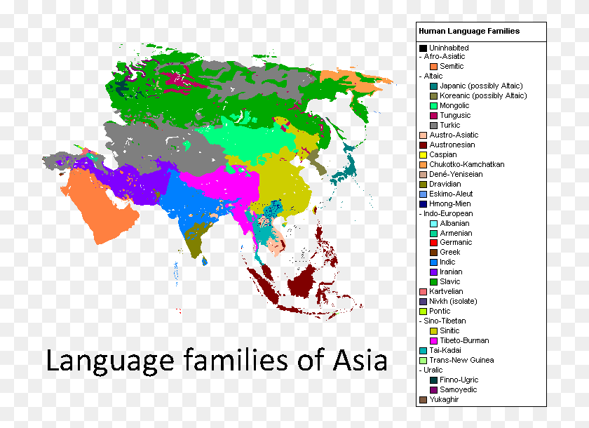 721x550 Language Families Of Asia Languages Of Asia Map, Plot, Diagram, Nature HD PNG Download
