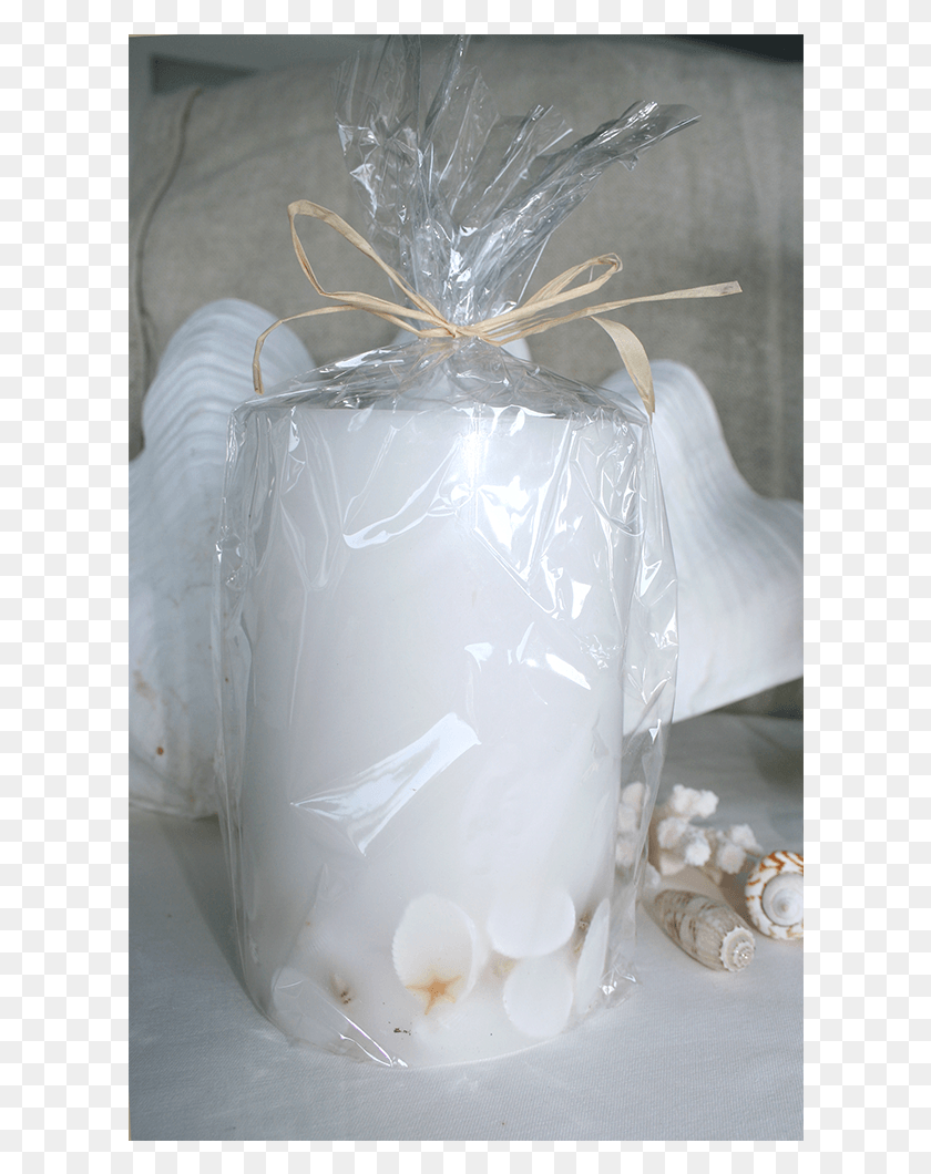610x1000 Lantern Candle With Seashells White Baby Shower, Plastic Wrap, Plastic, Bag HD PNG Download