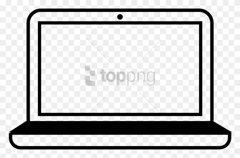 850x539 Laptop Clipart Black And White, Analog Clock, Clock HD PNG Download