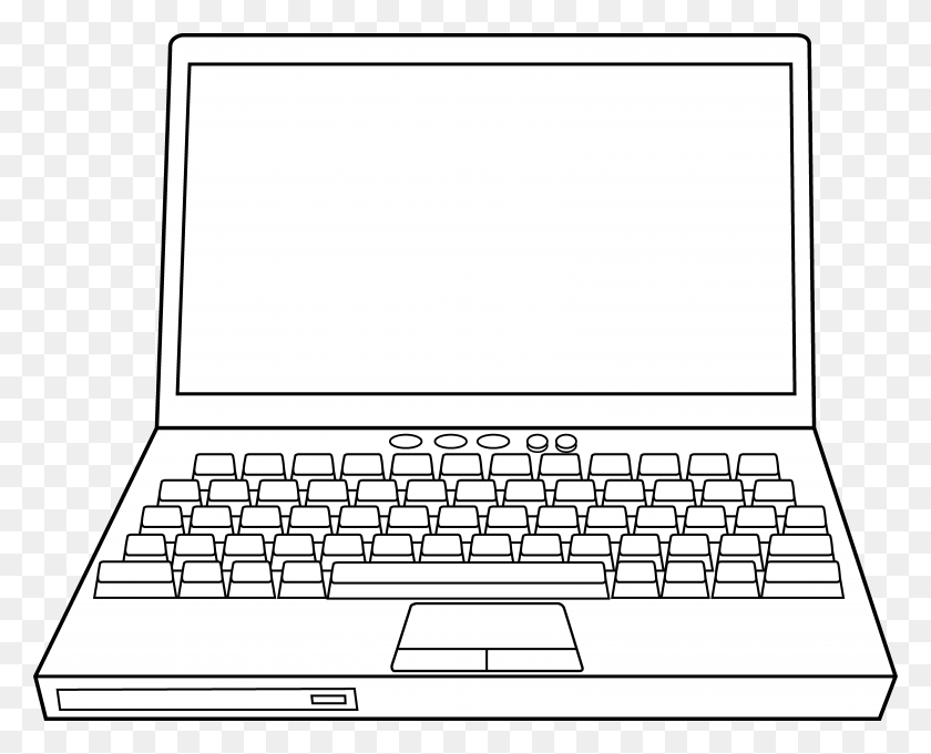 6502x5184 Laptop Computer Clipart Laptop Coloring Black And White, Pc, Electronics, Computer Keyboard HD PNG Download