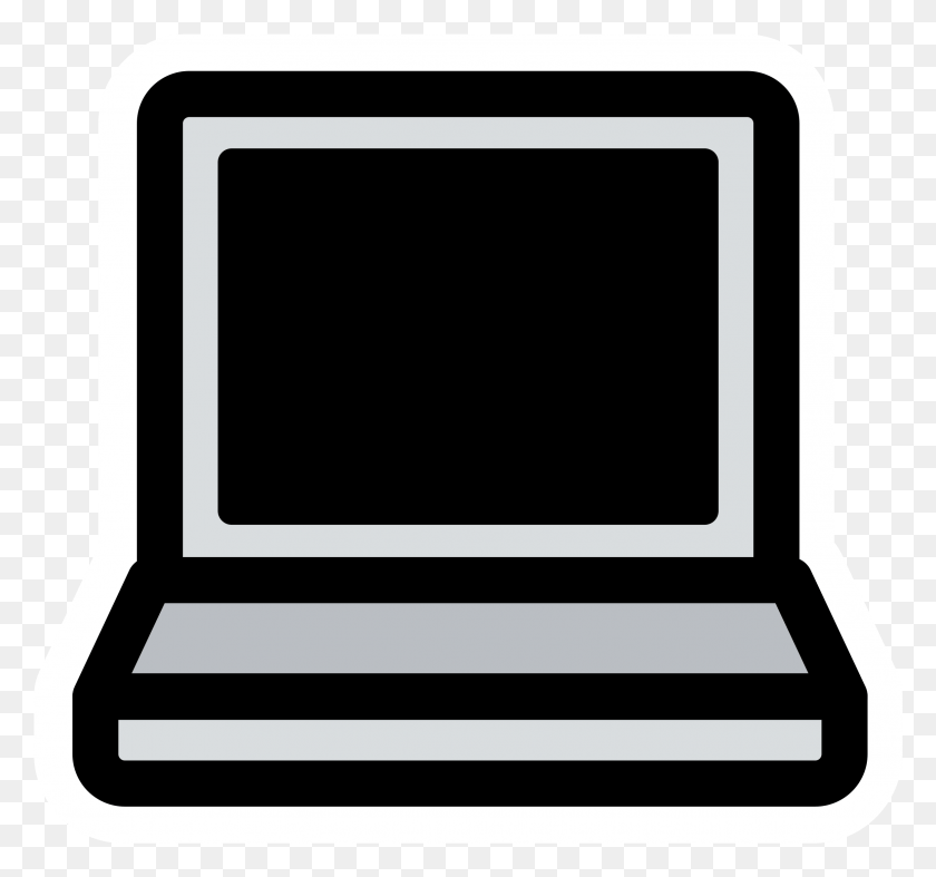 2361x2203 Laptop Computer Icons Macbook Pro Theme Primary Black And White Laptop Clipart, Monitor, Screen, Electronics HD PNG Download