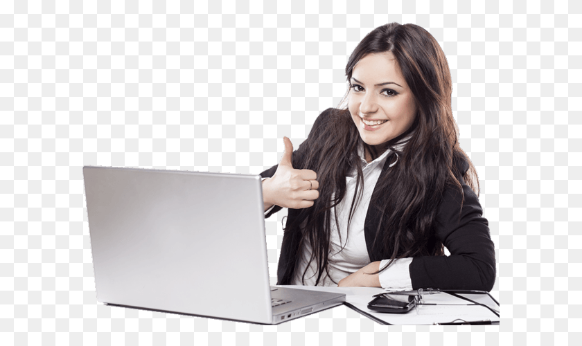 603x440 Laptop Rental From Chennai System Girl With Laptop, Person, Human, Pc HD PNG Download