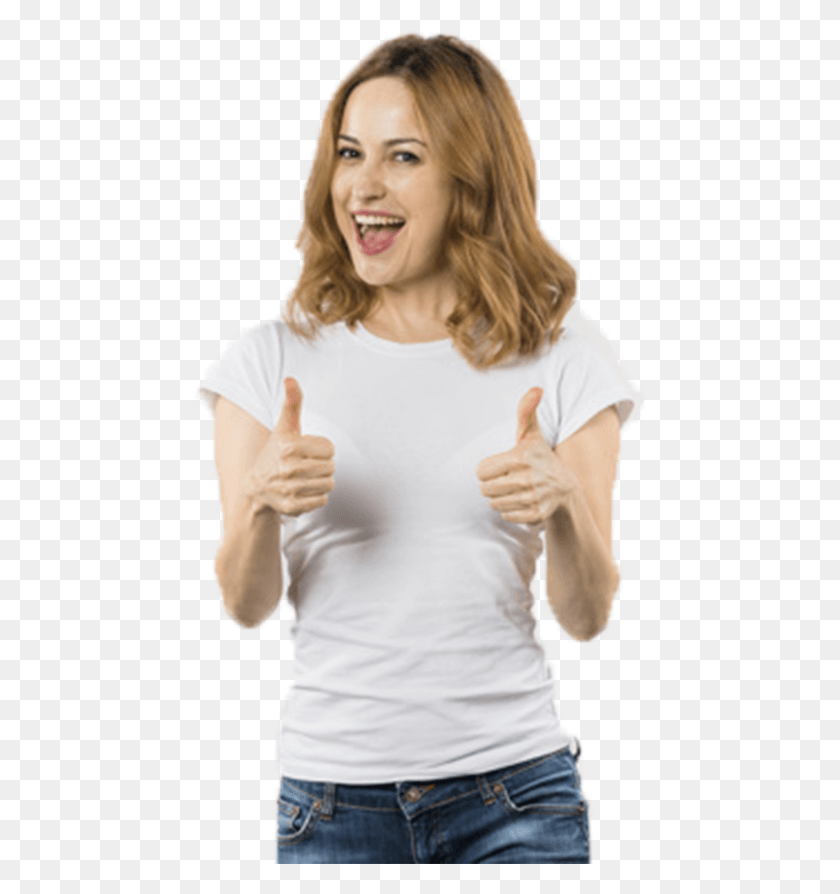 455x834 Laptop Service Center Thumb Up Girl, Person, Human, Thumbs Up HD PNG Download
