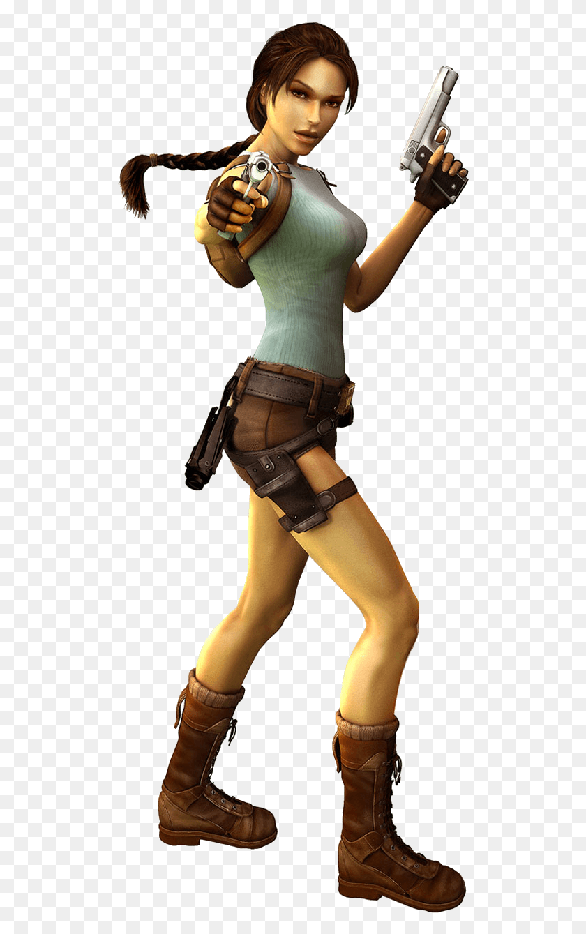 504x1279 Descargar Png Lara Croft Clásico Tomb Raider Aniversario Lara Croft, Ropa, Persona Hd Png