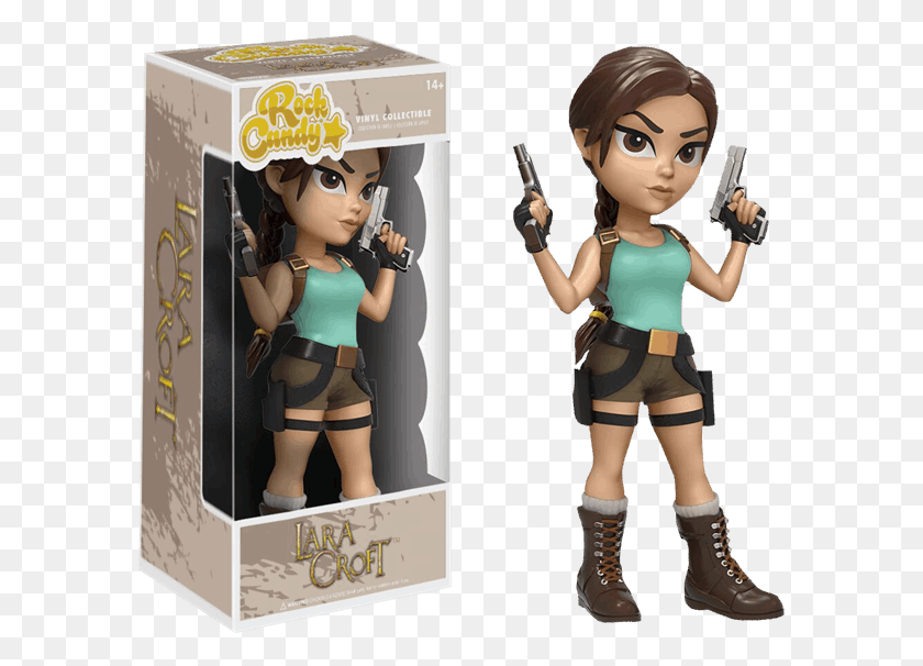 589x546 Lara Croft Rock Candy 5 Figura De Vinilo Rock Candy Lara Croft, Figurilla, Persona, Humano Hd Png