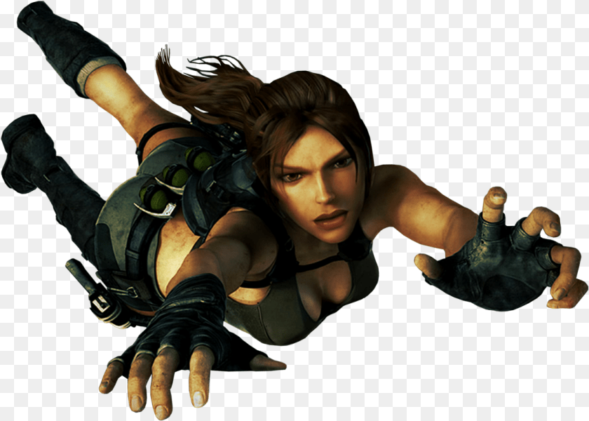 1106x790 Lara Croft Transparent Tomb Raider Underworld, Person, Hand, Finger, Body Part Clipart PNG