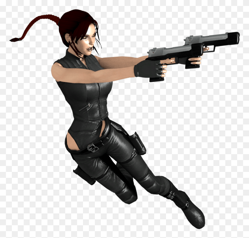 808x770 Lara Croft Video Game, Person, Human, Weapon HD PNG Download