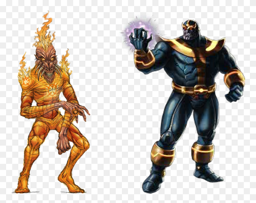 769x609 Descargar Png Larfleeze Vs Thanos Marvel Agent Orange, Persona, Humano, Casco Hd Png