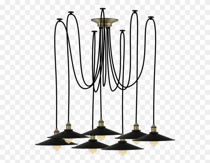 564x593 Large Black Shade Farmhouse Industrial Pendant Light Chandelier, Lighting, Lamp, Architecture HD PNG Download