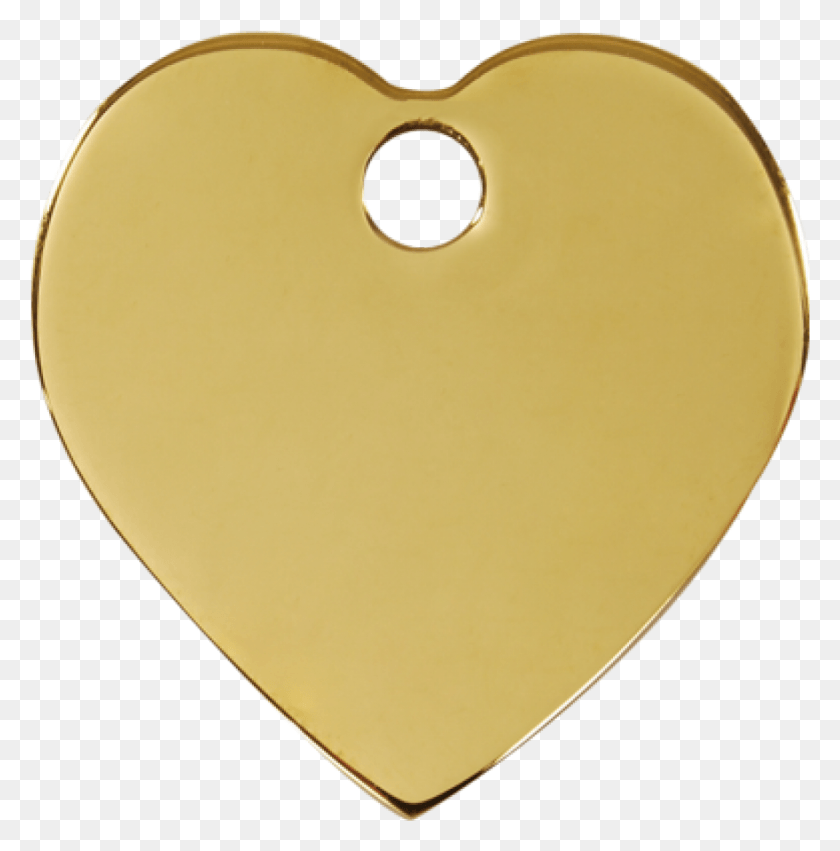 1069x1085 Large Brass Heart 38x38mm Pet Tag By Red Dingo Heart, Plectrum, Mouse, Hardware HD PNG Download