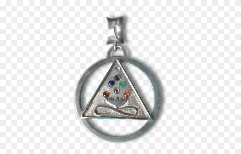 332x478 Large Cosmic Trinity Medallion With Chakra Stones Locket, Pendant, Jewelry, Accessories HD PNG Download