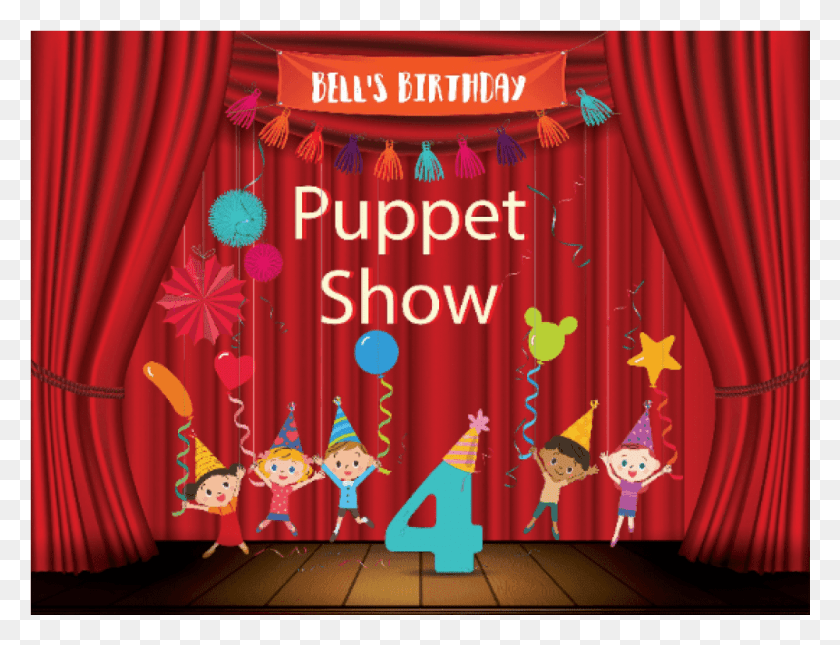 1001x751 Large Custom Puppet Party Banner Puppet Birthday Party Puppet Show Decoration, Stage, Photo Booth, Curtain HD PNG Download