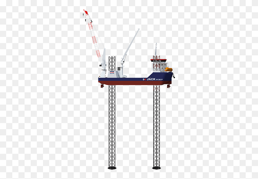 301x522 Large Free Deck Area Crane, Construction Crane, Machine, Barge HD PNG Download