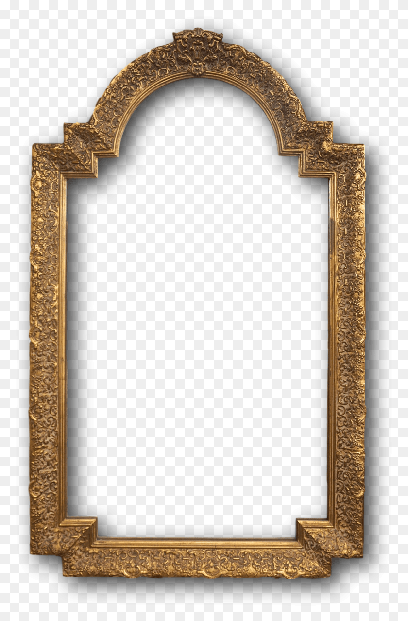1613x2520 Большое Золотое Арочное Зеркало В Стиле Барокко Потрясающие Зеркала Зеркало, Крест, Символ, Ковер Hd Png Скачать