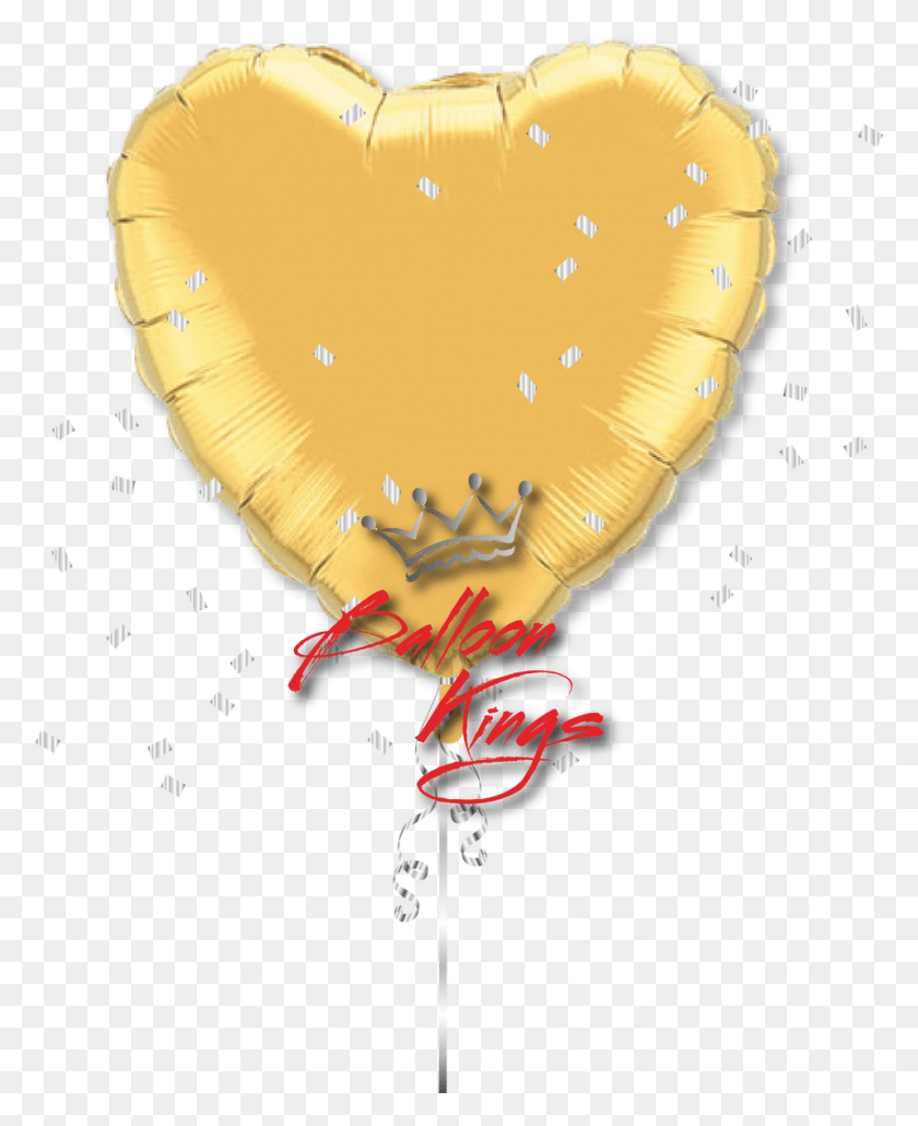956x1190 Large Gold Heart Heart, Balloon, Ball HD PNG Download