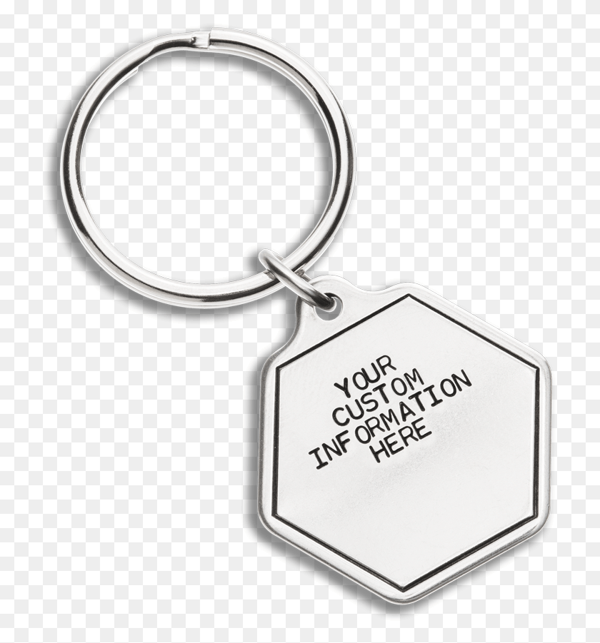 721x841 Large Hexagon Shape Id Key Tag Keychain, Pendant HD PNG Download