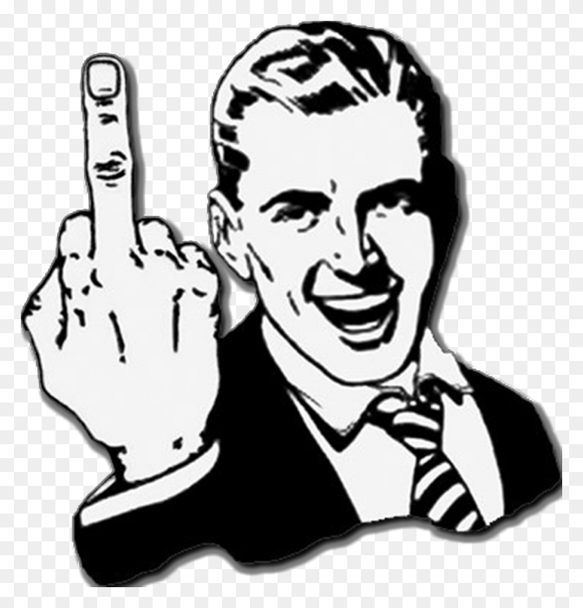 957x1002 Large Middle Finger, Stencil, Person, Human HD PNG Download