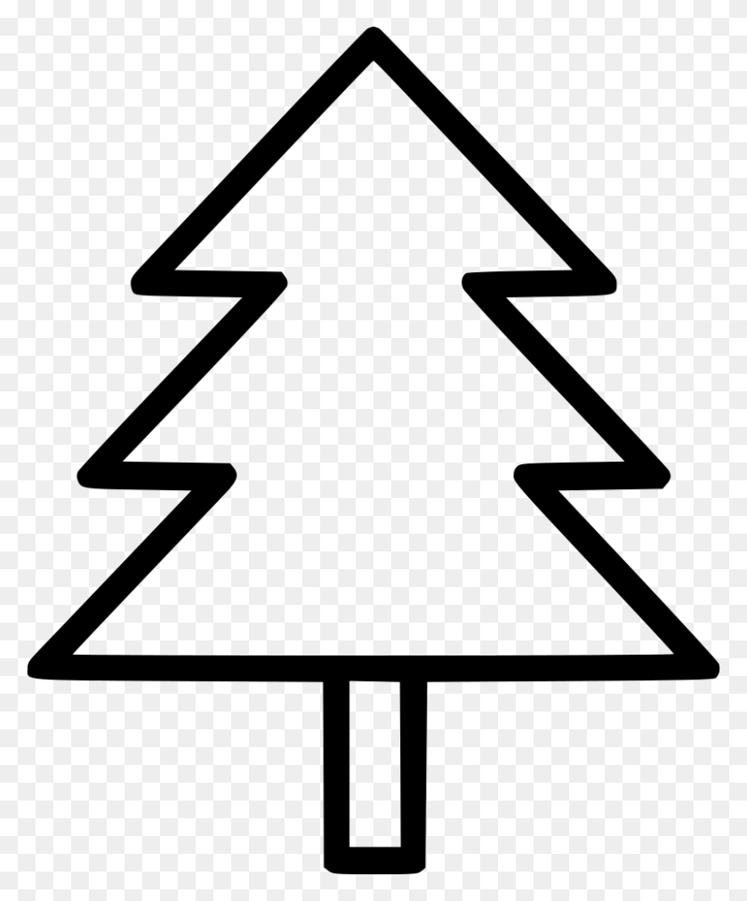 802x980 Large Pine Christmas Tree Comments Choinka Symbol, Star Symbol, Sign HD PNG Download