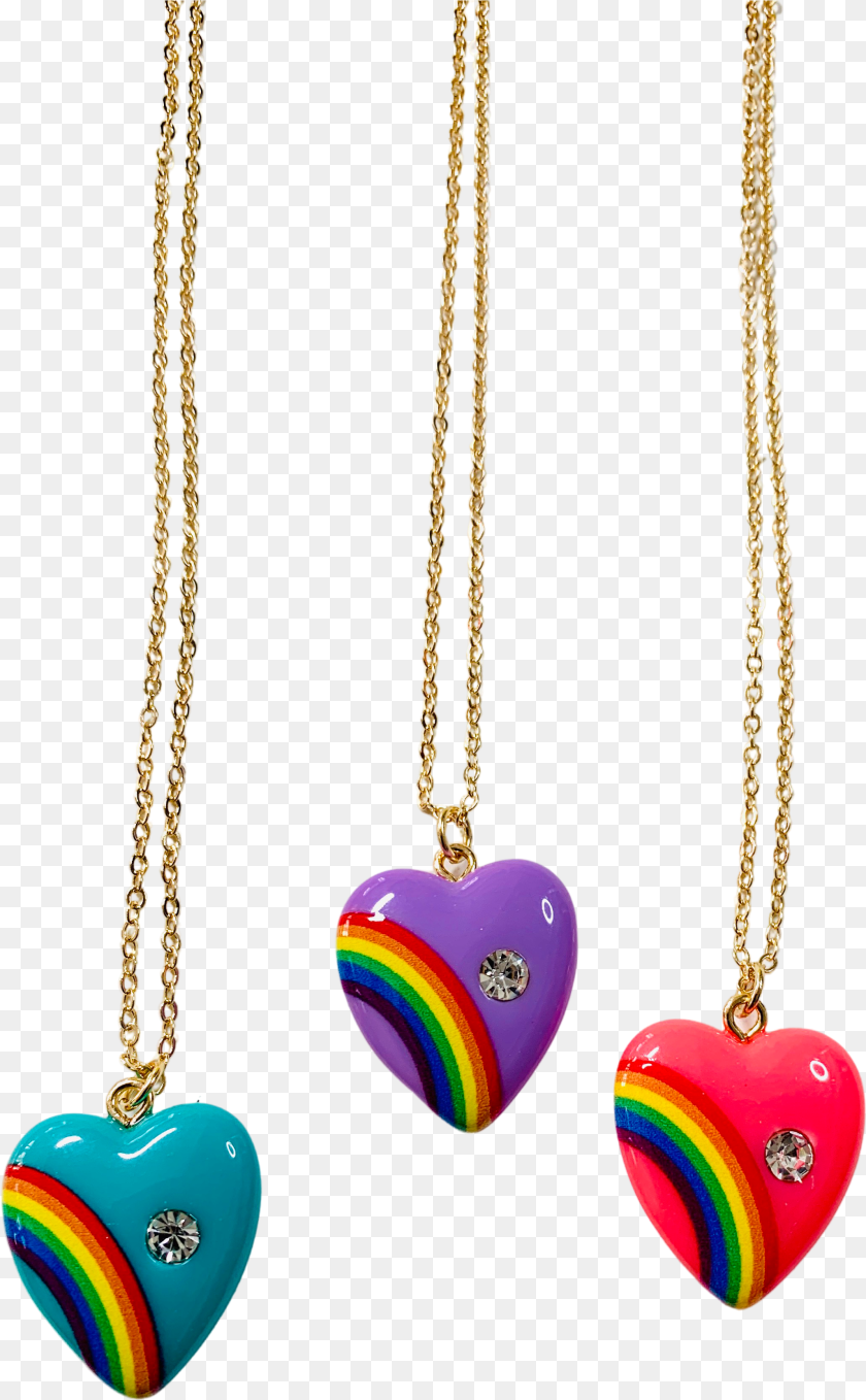 2055x3323 Large Size Vintage Rainbow Heart Necklace Solid, Accessories, Jewelry, Pendant, Locket PNG