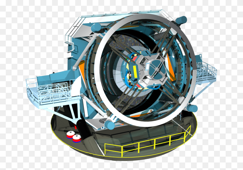 665x526 Большой Синоптический Обзорный Телескоп 3 4 Render 2013 Telescopio Lsst, Наручные Часы, Сфера, Колесо Png Скачать