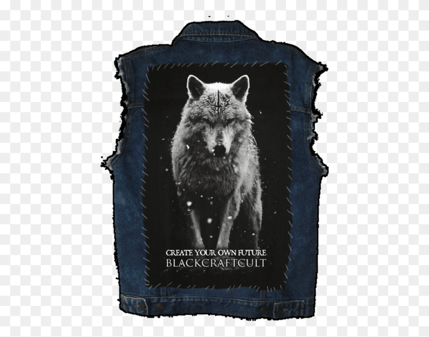 450x601 Large Wolf Back Patch, Mammal, Animal, Dog HD PNG Download