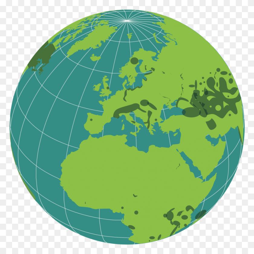 957x958 Largelandscape 2 On Globe Outline World Globe Map, Outer Space, Astronomy, Space HD PNG Download
