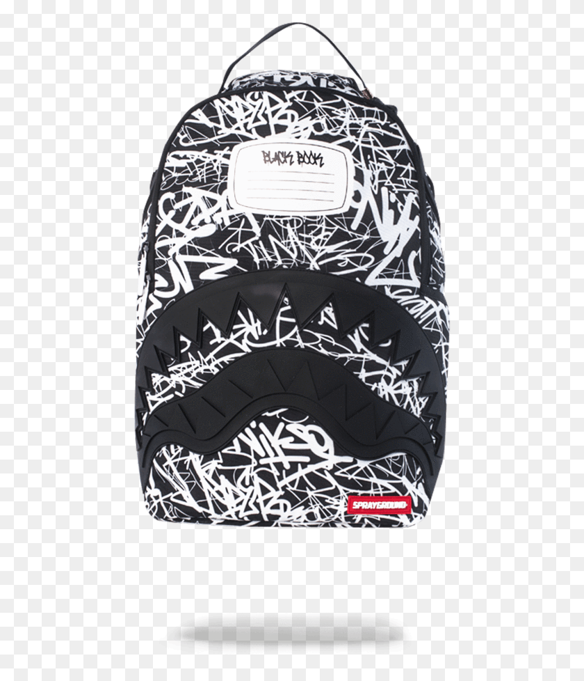 456x918 Larger Photo Shark Backpack Sprayground Black, Label, Text, Sticker HD PNG Download