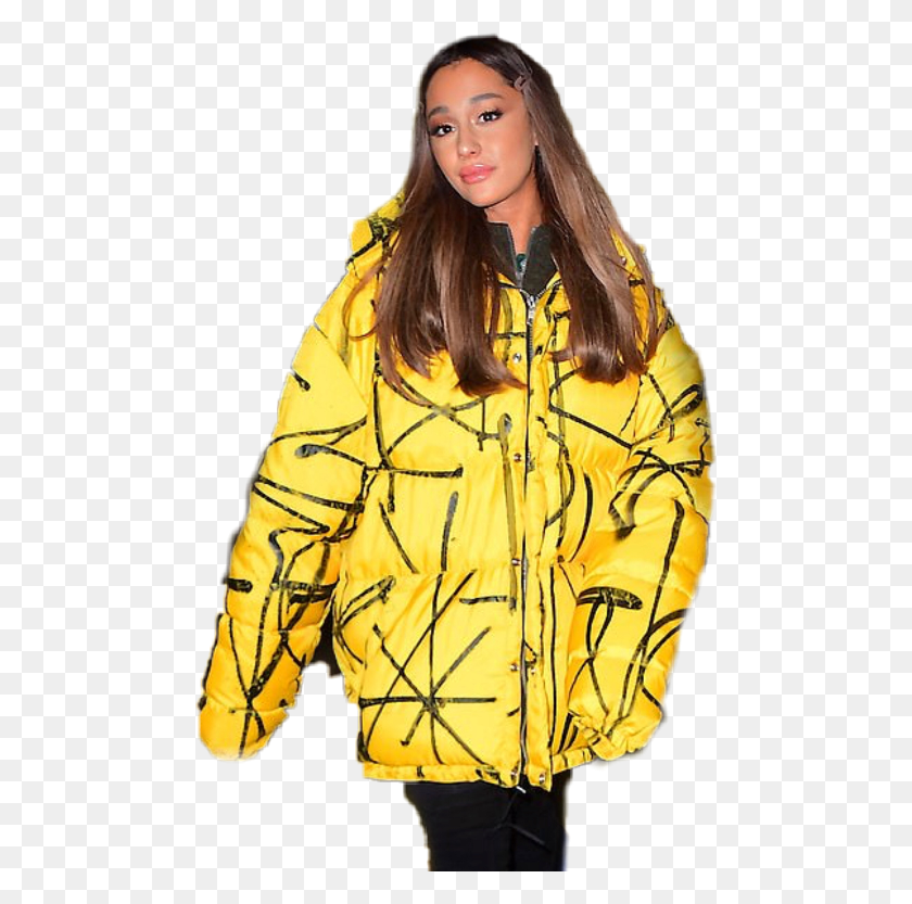 480x773 Largest Collection Of Free To Edit Ariana Grande E Ariana Grande Oversized Jacket, Clothing, Apparel, Coat HD PNG Download