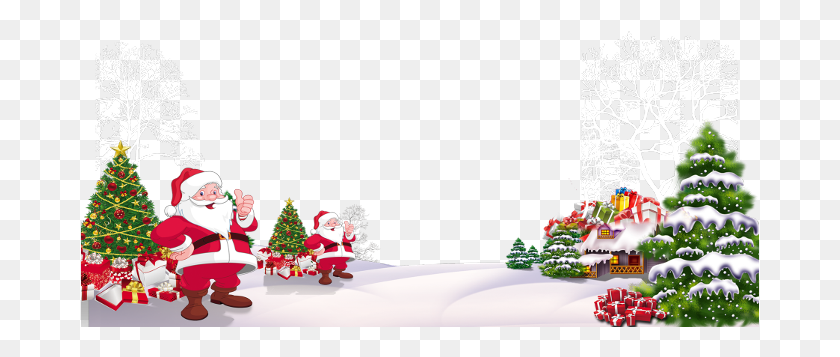 679x297 Largest Collection Of Free To Edit Christmas Tree Decoration Santa Claus, Tree, Plant, Ornament HD PNG Download