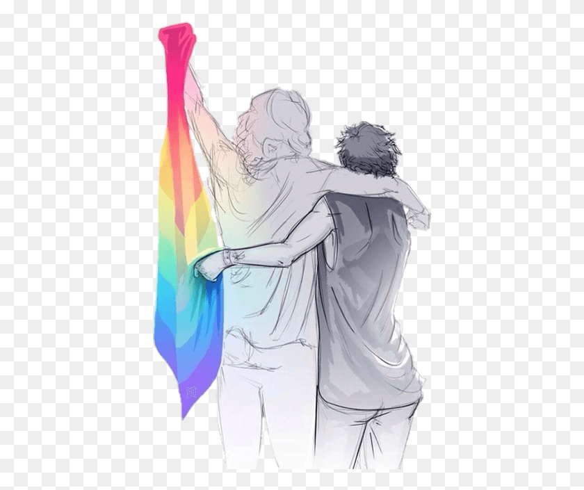 402x645 Larry Larry Stylinson And Harry Styles Image Drawing Human Rights Poster, Person HD PNG Download