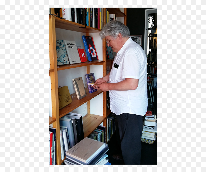 440x641 Lars Arranging His Books Shelf, Book, Person, Human HD PNG Download