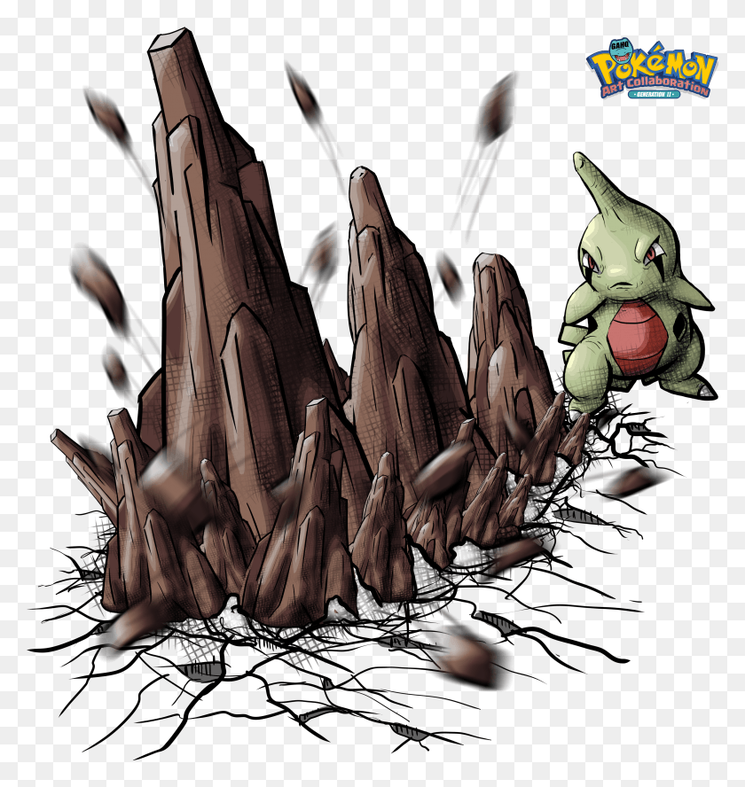 3135x3329 Larvitar Used Stone Edge By Yggdrassal HD PNG Download