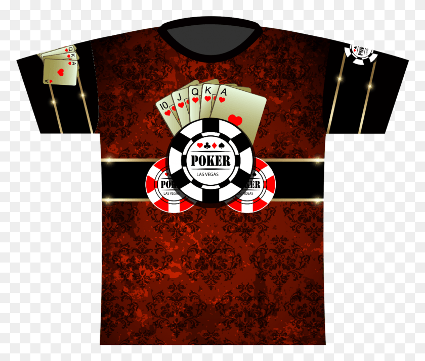 1219x1025 Las Vegas Coin Express Dye Sublimated Jersey Texas Holdem Poker Royal Flush Poker Chips, Clothing, Apparel, Symbol HD PNG Download