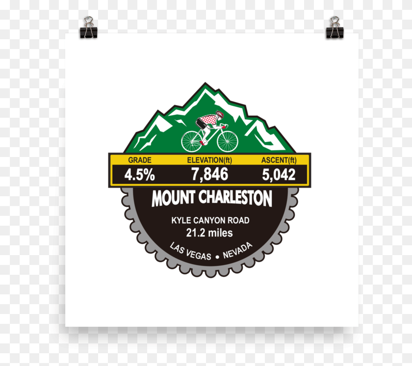 647x686 Las Vegas Nv Photo Paper Poster Lee Canyon, Label, Text, Bicycle HD PNG Download