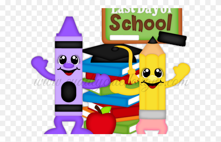 617x481 Last Day Of School Clipart Cartoon, Toy, Crayon, Text HD PNG Download