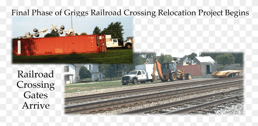 1647x744 Last Part Of Project Begins With Railroad Crossing Track, Shipping Container, Wheel, Machine HD PNG Download
