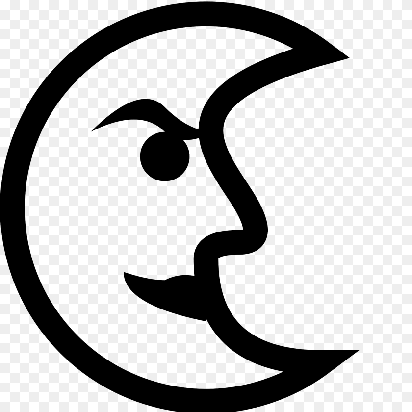 1920x1920 Last Quarter Moon With Face Symbol, Recycling Symbol, Text, Animal Clipart PNG