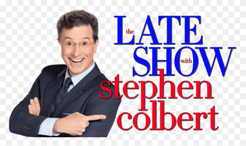 992x561 Late Show With Stephen Colbert Image Late Show With Stephen Colbert, Tie, Accessories, Person HD PNG Download