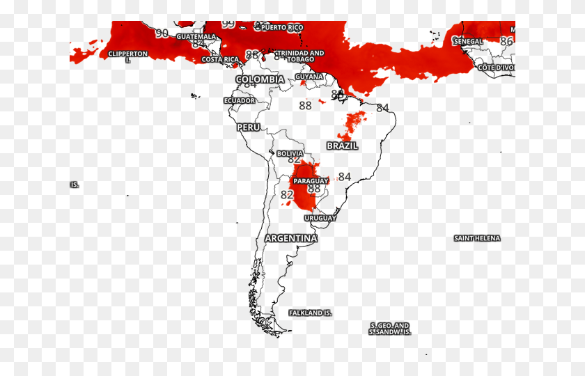 640x480 Lateinamerika Karte, Mapa, Diagrama, Parcela Hd Png
