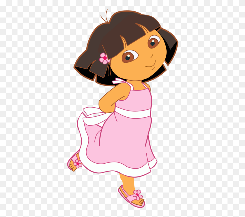 384x684 Latest Dress Dora And Friends Nick Jr Dora The Explorer Pink Dress, Female, Clothing, Girl HD PNG Download