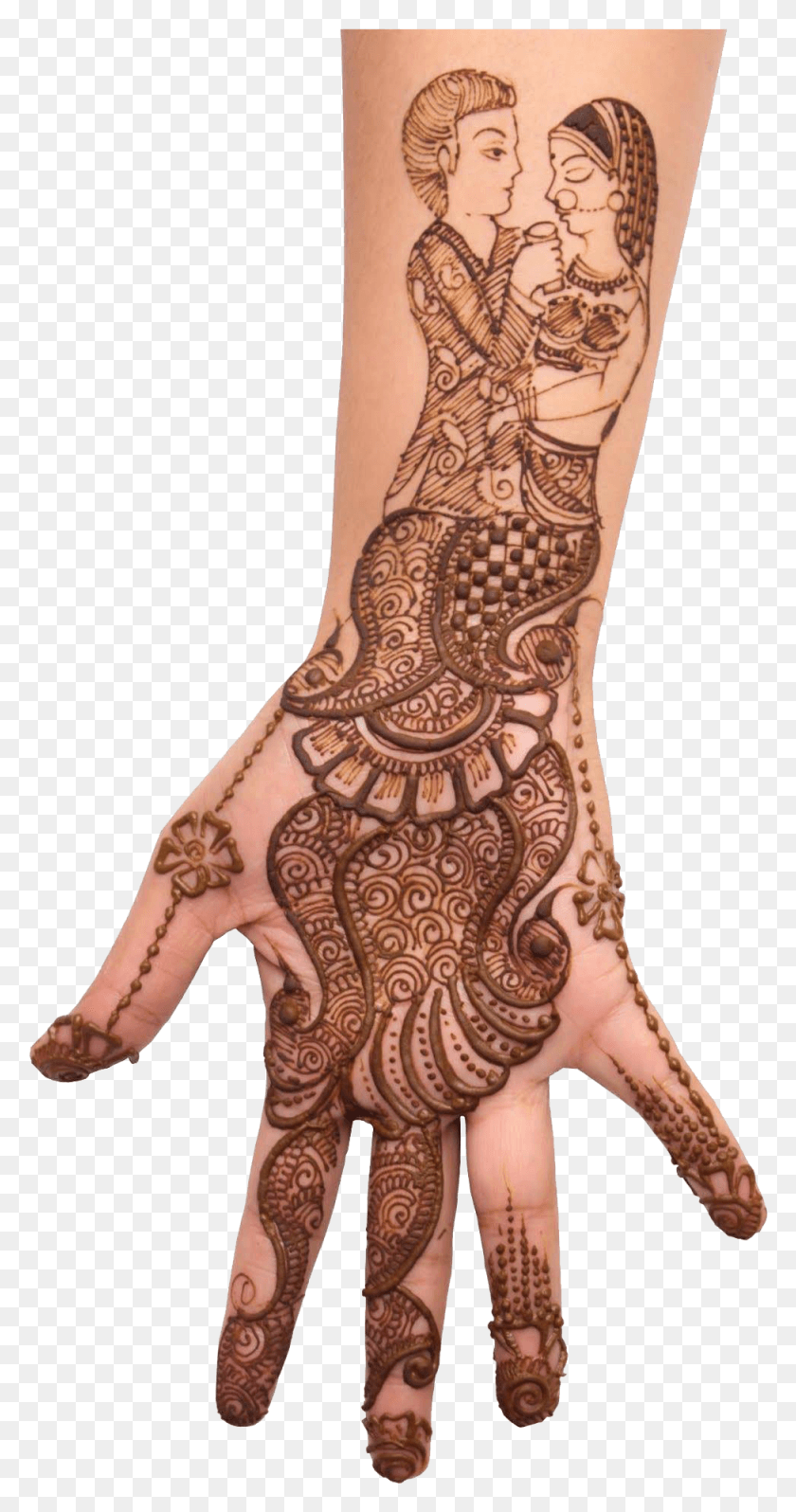 975x1921 Latest Mehndi Designs For Karva Chauth, Tattoo, Person, Skin HD PNG Download