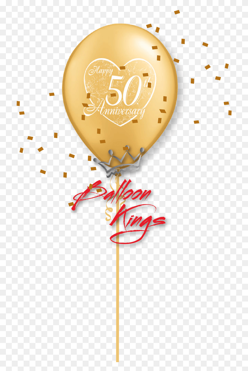 734x1195 Latex 50th Anniversary Illustration, Balloon, Ball HD PNG Download