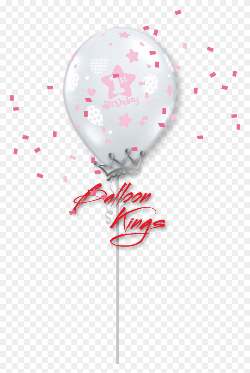 790x1209 Latex First Birthday Girl, Balloon, Ball, Confetti HD PNG Download