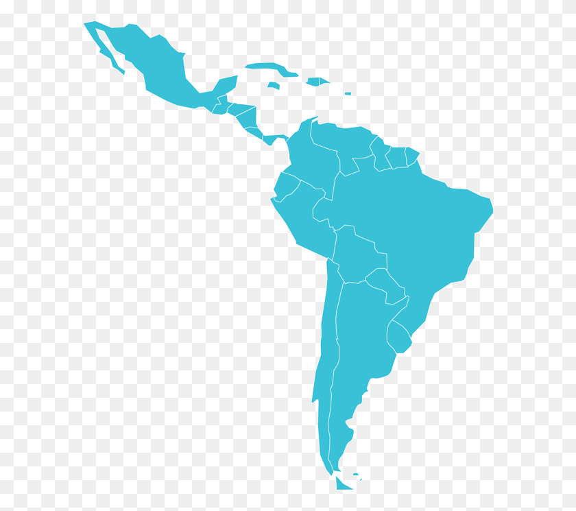 600x685 Latin America Map Vector, Map, Diagram, Plot HD PNG Download