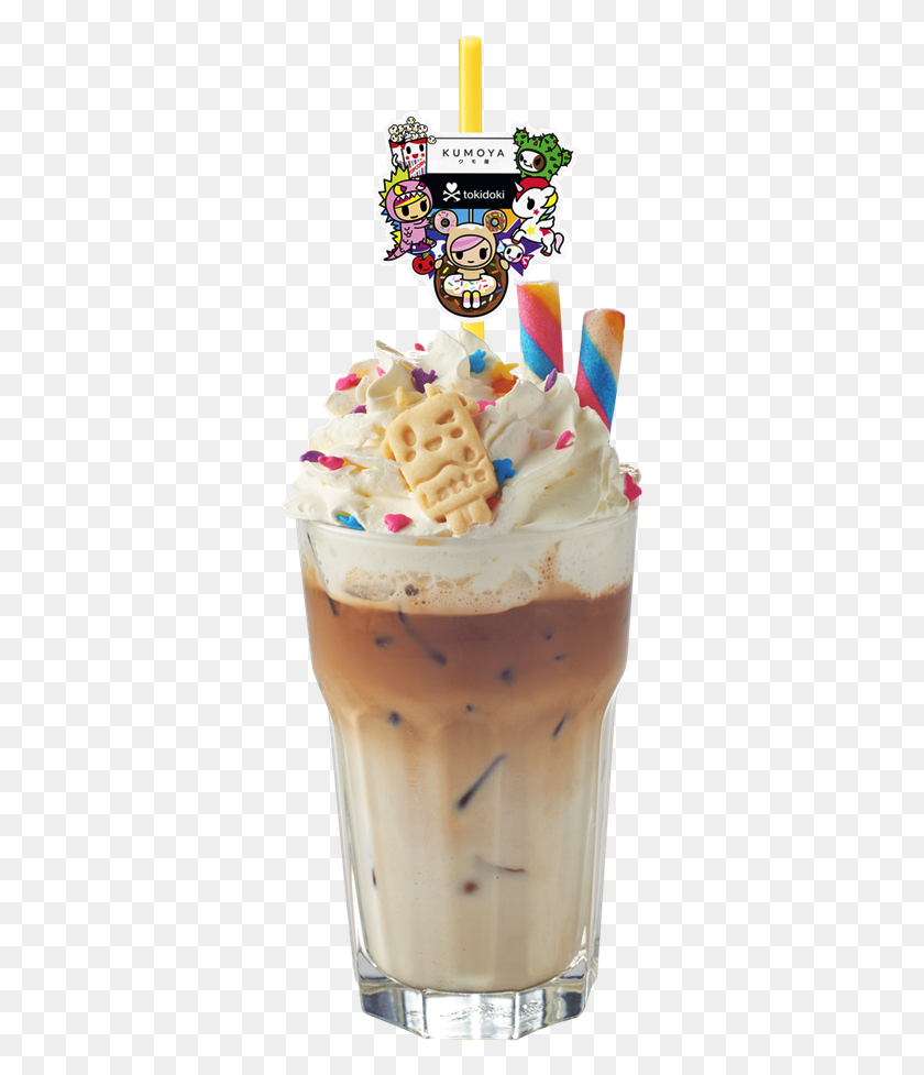 332x917 Latte Iced Latte S13 Milkshake, Cream, Dessert, Food HD PNG Download