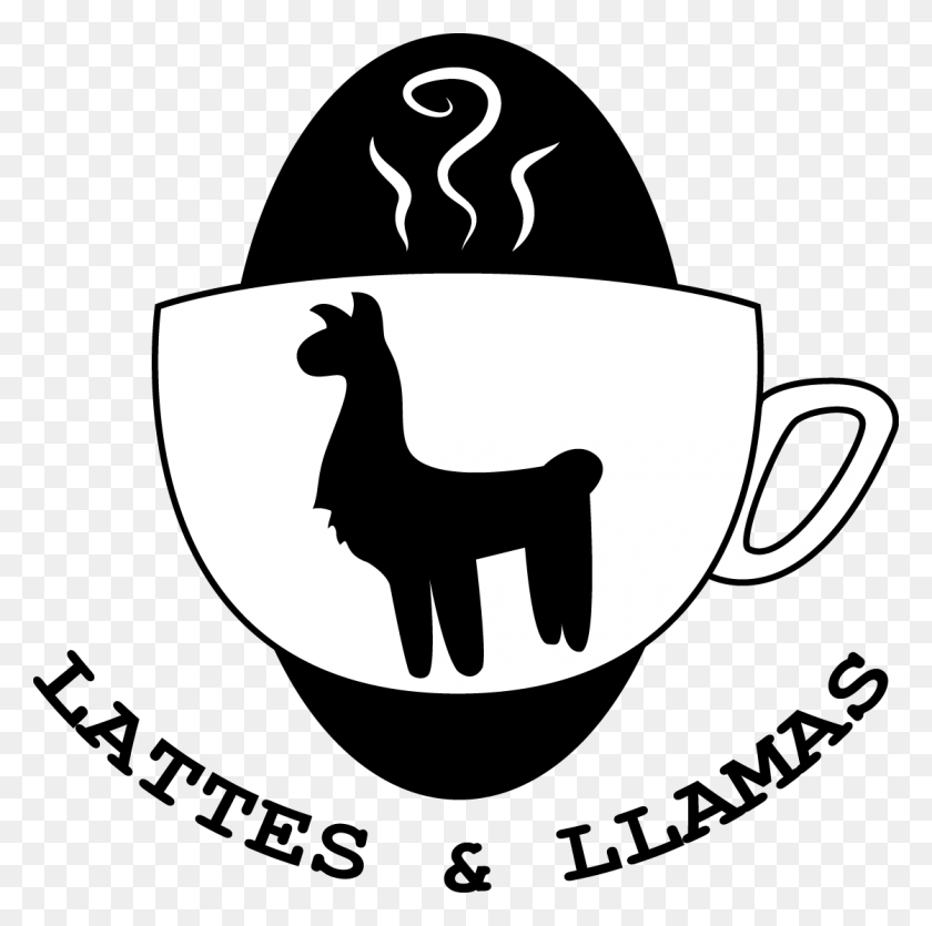 1118x1112 Lattes Y Llamas, Símbolo, Stencil, Taza De Café Hd Png