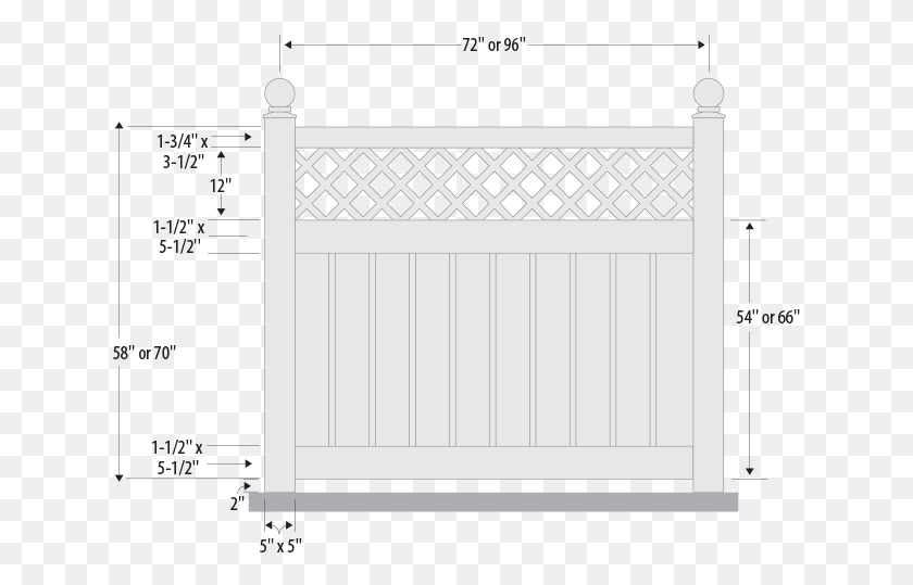 633x479 Lattice Top Panel Privacy Fence Specs Okayama, Gate, Barricade HD PNG Download